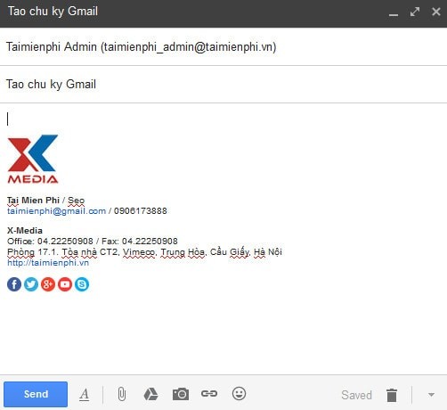 Hướng dẫn cách tạo thông tin cá nhân cuối email trong gmail mới nhất 2020